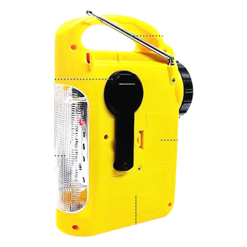 Multi-Canal AMFMSW solar mano-cranking recargable radio TF tarjeta de juego LED luz de lectura