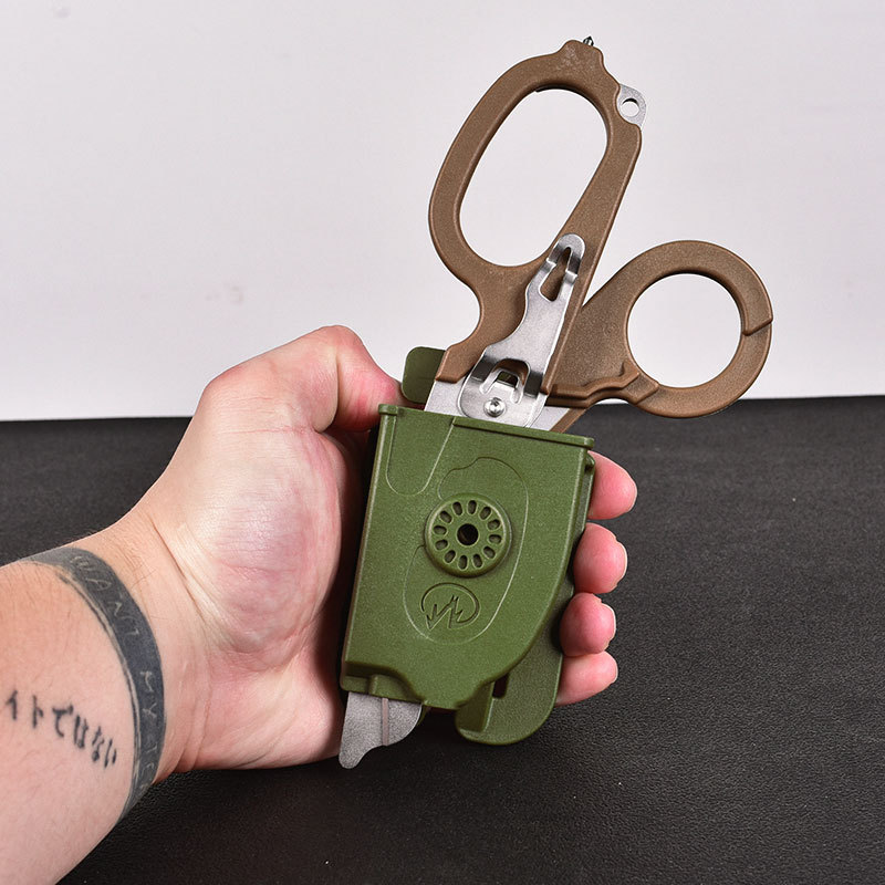 Táctica multi-funcional plegable tijeras K vaina de almacenamiento portátil al aire libre tijeras cubierta accesorios de juguete lezeman hombres