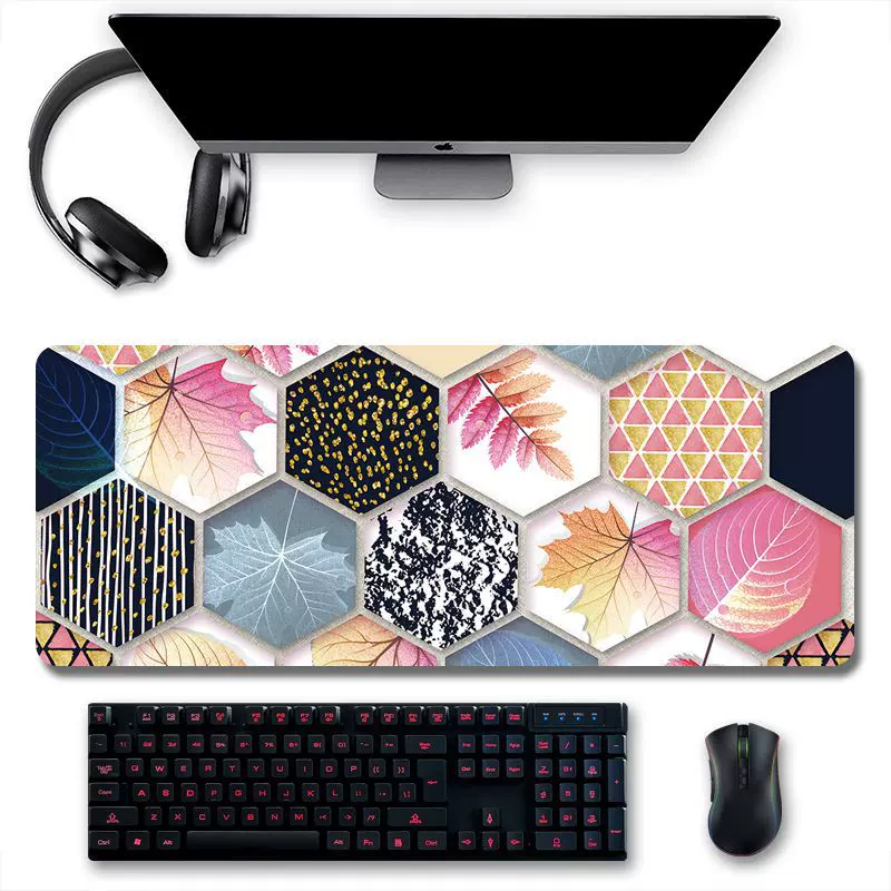 厂家批发跨境专供亚马逊超大键盘游戏桌垫 学习书桌办公桌鼠标垫