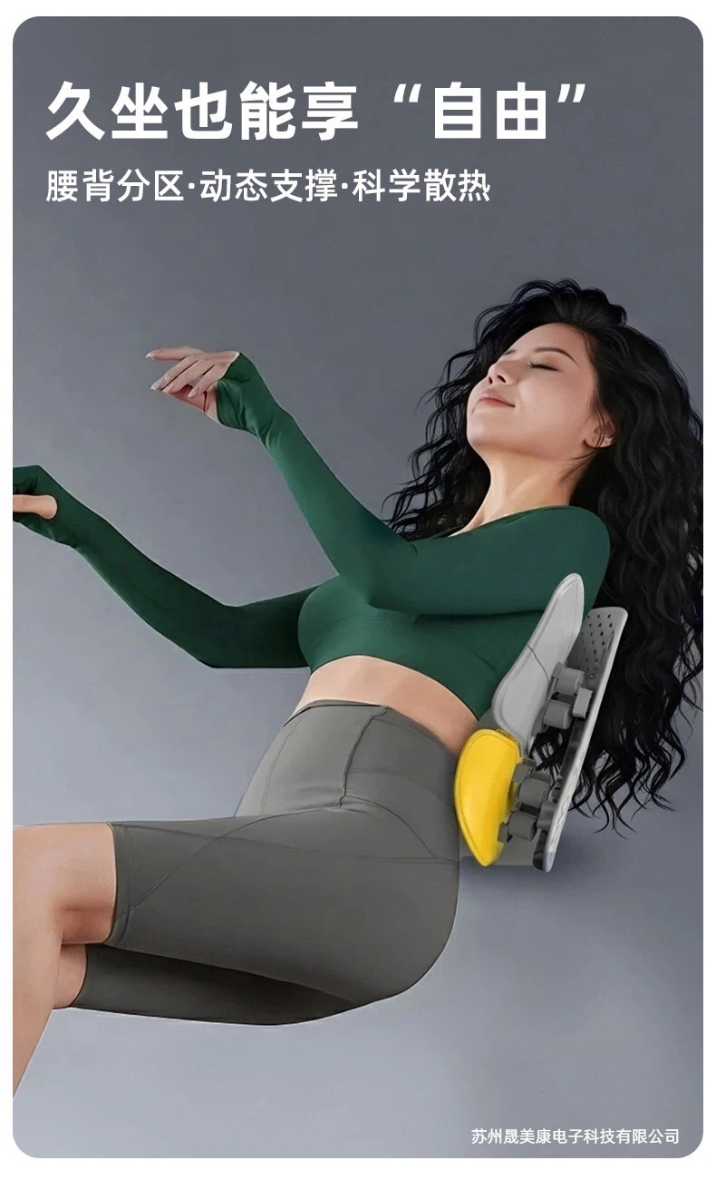 New Ergonomic Lumbar Support Cushion for Office and Car, Perfect for Long Sitting