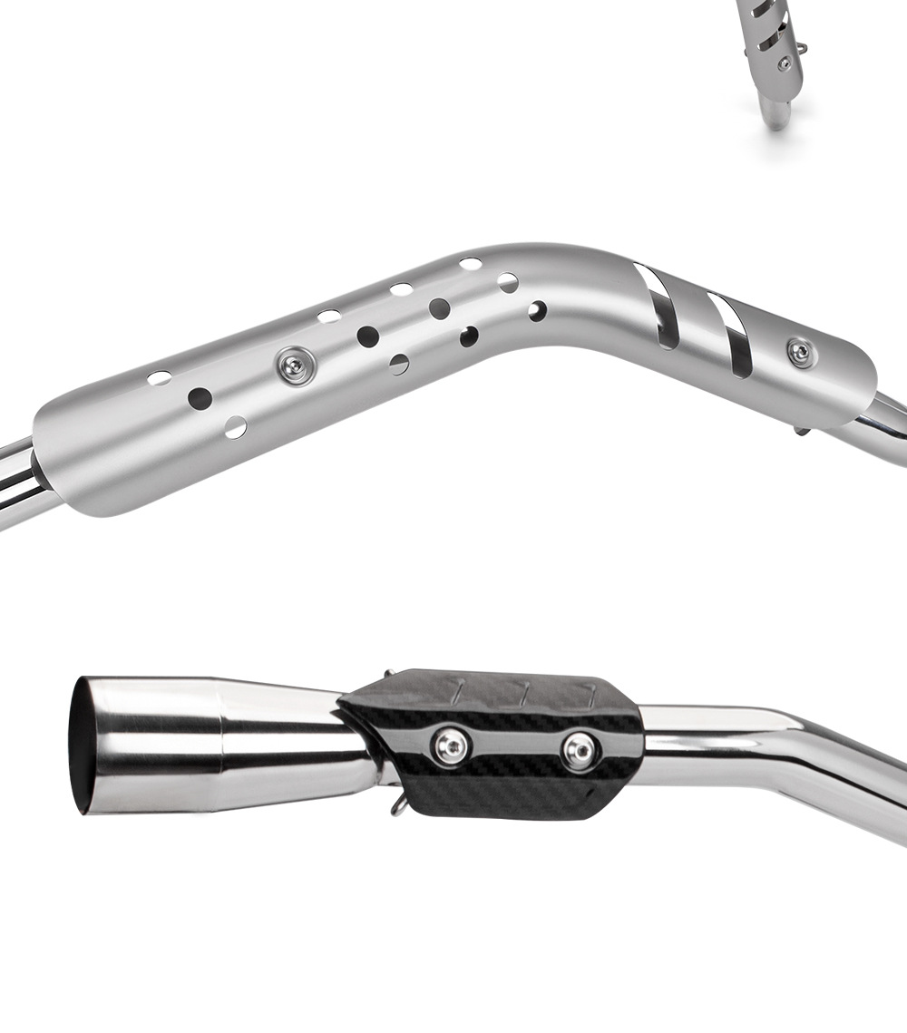 Motorcycle exhaust pipe young beast 110 cross cub110 high exhaust pipe front section full section 18-23 years