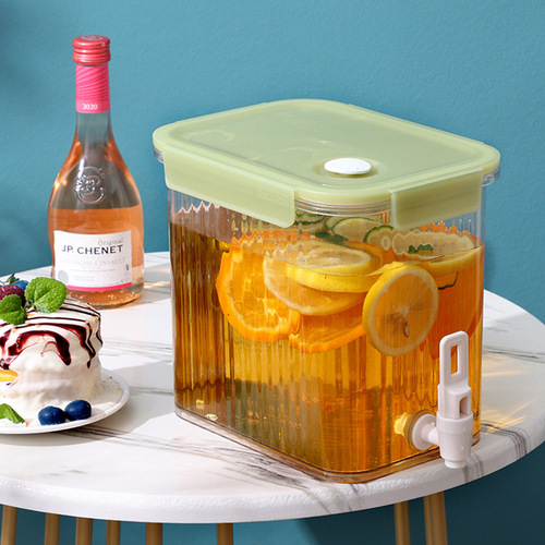 Household refrigerator beverage bucket cold kettle with faucet fruit tea cold brew kettle juice lemon tea cold kettle