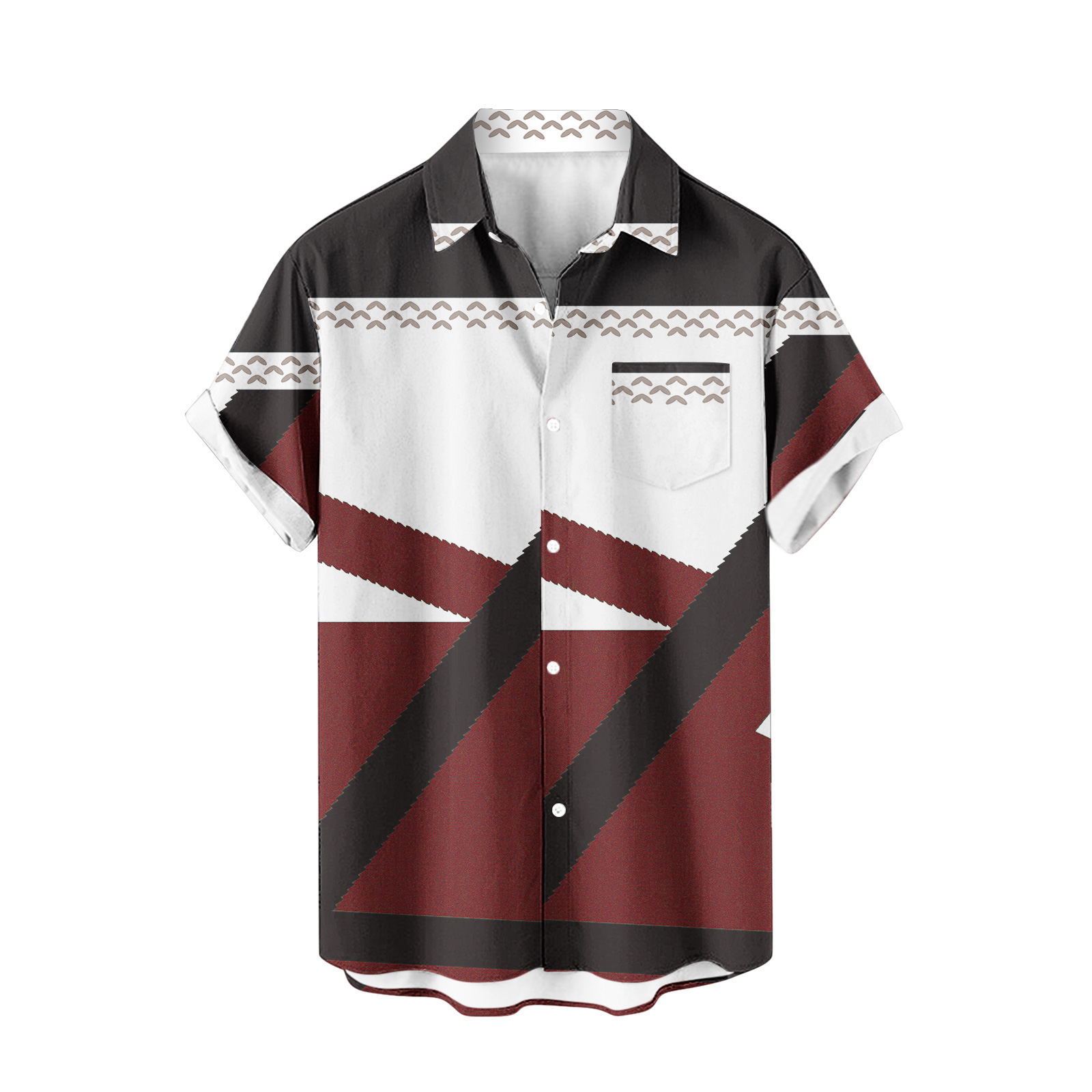 Venta caliente para hombres nueva camisa de manga corta 3D impresión digital moda casual Hawaii playa solapa para hombres