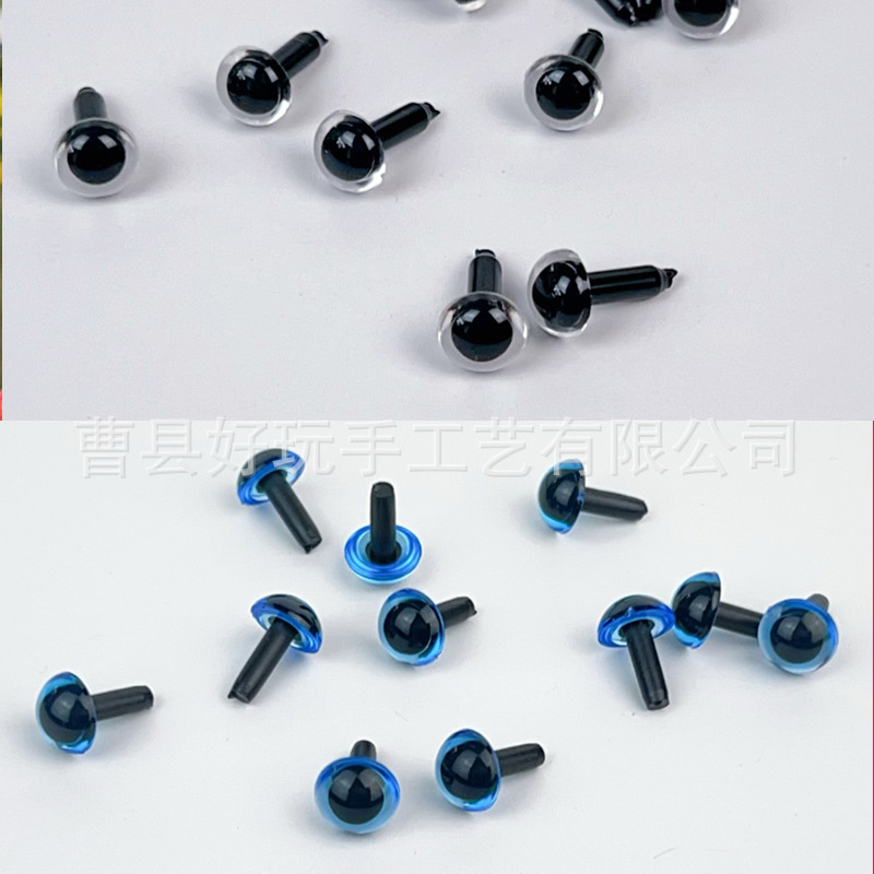 Factory direct import color transparent black glass eye twist bar cat eye accessories diy wool root wool