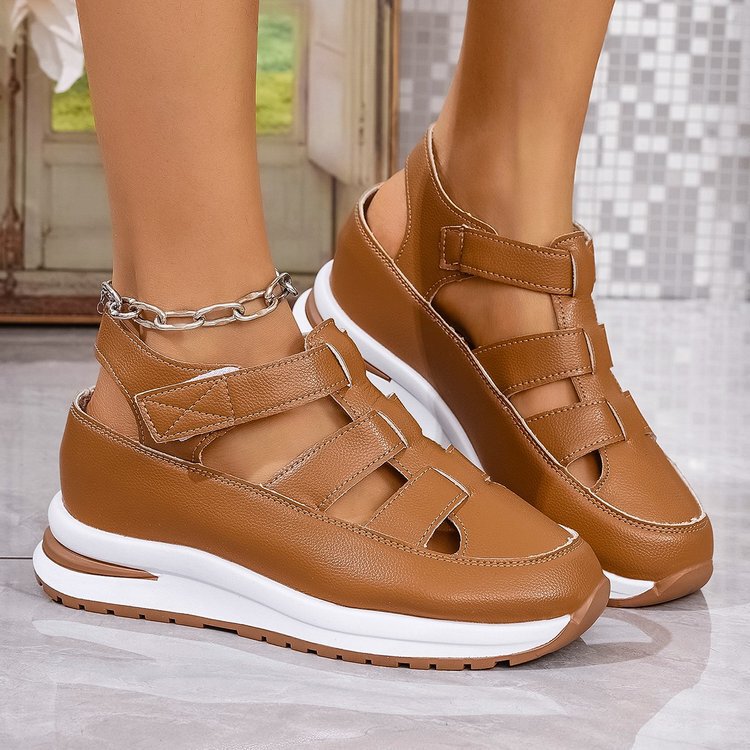 Hollow-out Casual Sandals Women's Outer Wear 2025 Summer New All-match Thin Platform Thick Sole Height Increasing Women's Shoes Hollow-out Casual Sandals Women's Outer Wear 2025 Summer New All-match Thin Platform Thick Sole Height Increasing Women's Shoes
