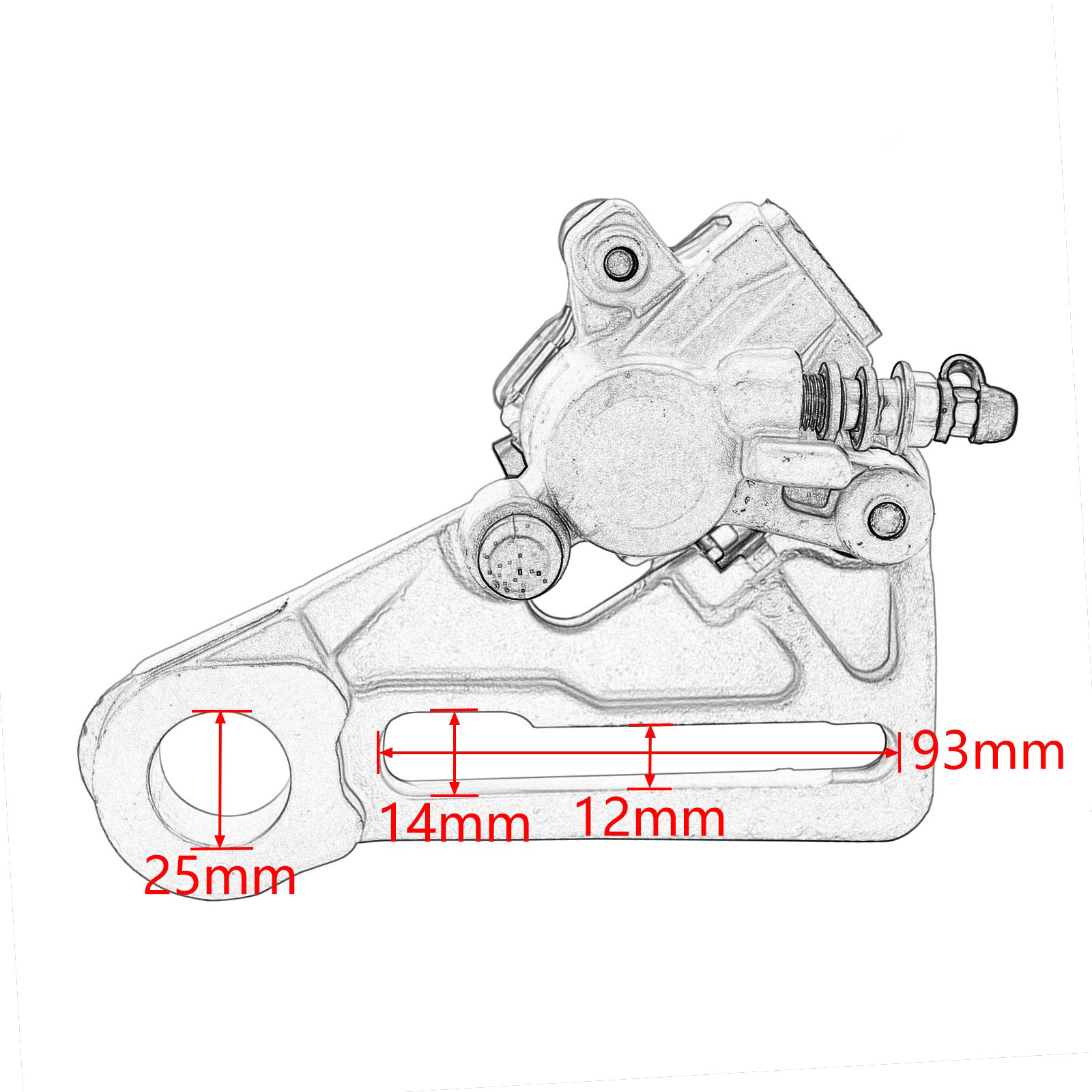 Hengjian Nc Dual-Charger S5 Model Kewei K16/K18 Off-Road Motorcycle Front and Rear Disc Brake Assembly Upper and Lower Brake Cylinders
