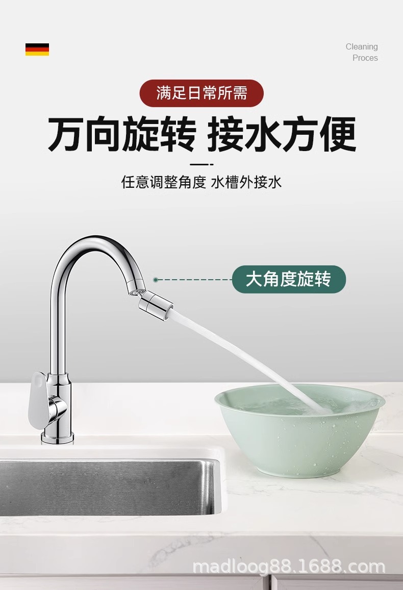 Kitchen washbasin, sink faucet foaming device, anti-splash water wonder, universal telescopic and rotatable water outlet extender undefined