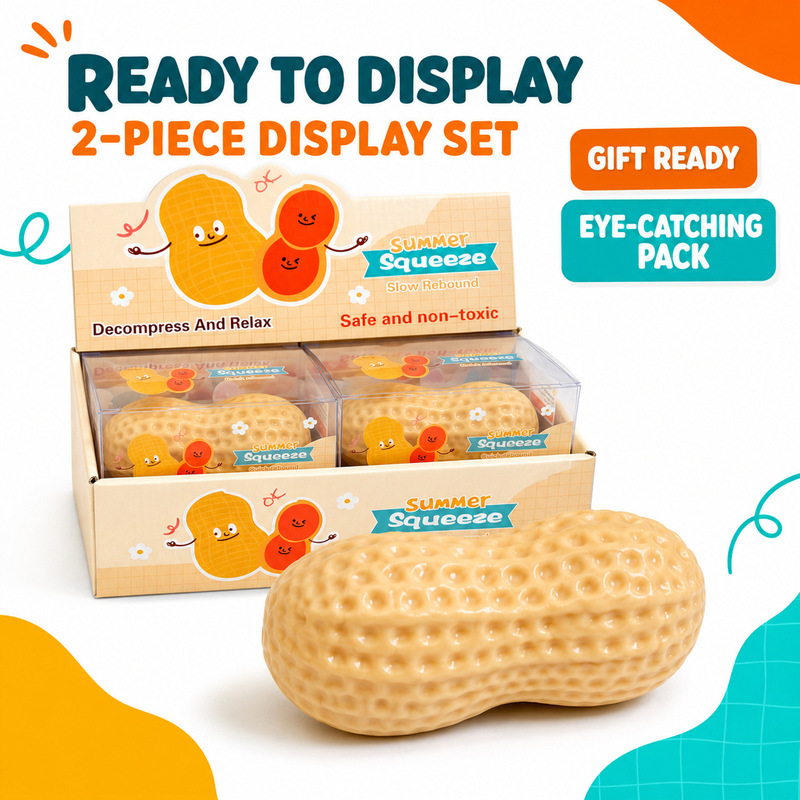 Cross-border bestseller: ultra-soft, stress-relieving food toy building blocks, handmade squeeze peanuts, squeeze fun building blocks, handmade balls