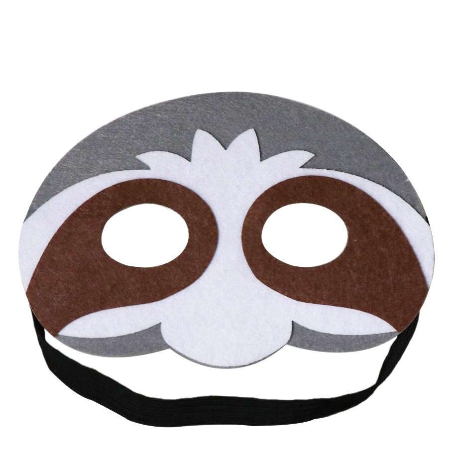 1 Máscara de rendimiento del Día del Niño loco animal Ciudad Judy conejo Nick Fox mapache máscara de fieltro no tejida