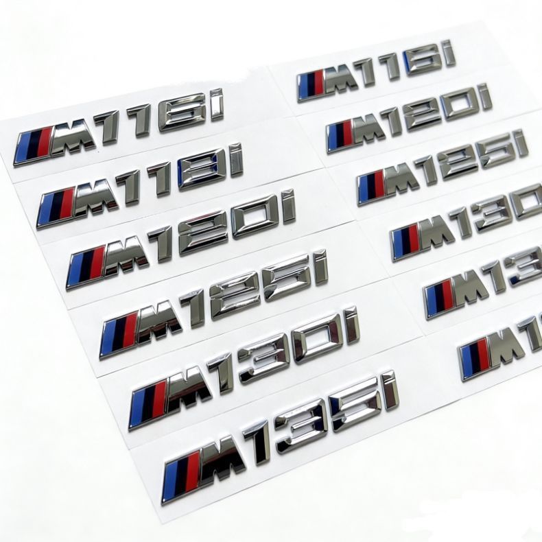BMW 1 Series emblem modification: M emblem for 140i/118i/M120i/125I/135I/128I, side, front, and rear decals