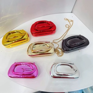 2025 New Acrylic Clutch Mini Decorative Pendant European and American Cross-Border Personalized Evening Bag Crossbody Small Bag