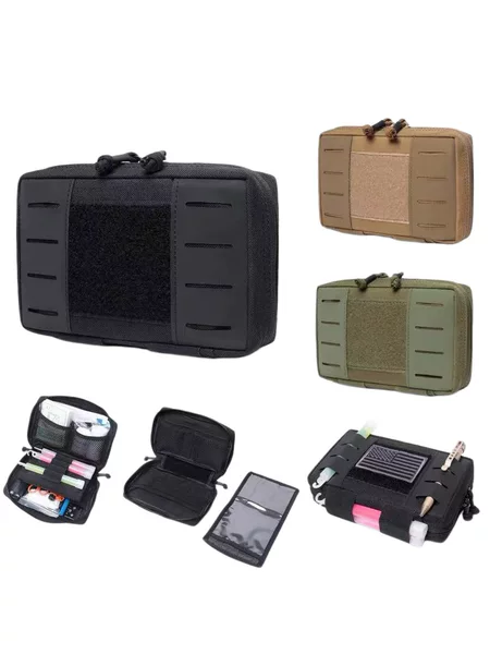 Military fan tactical MOLLE sub-bag laser-cut EDC tool bag outdoor hiking backpack expansion storage accessory bag