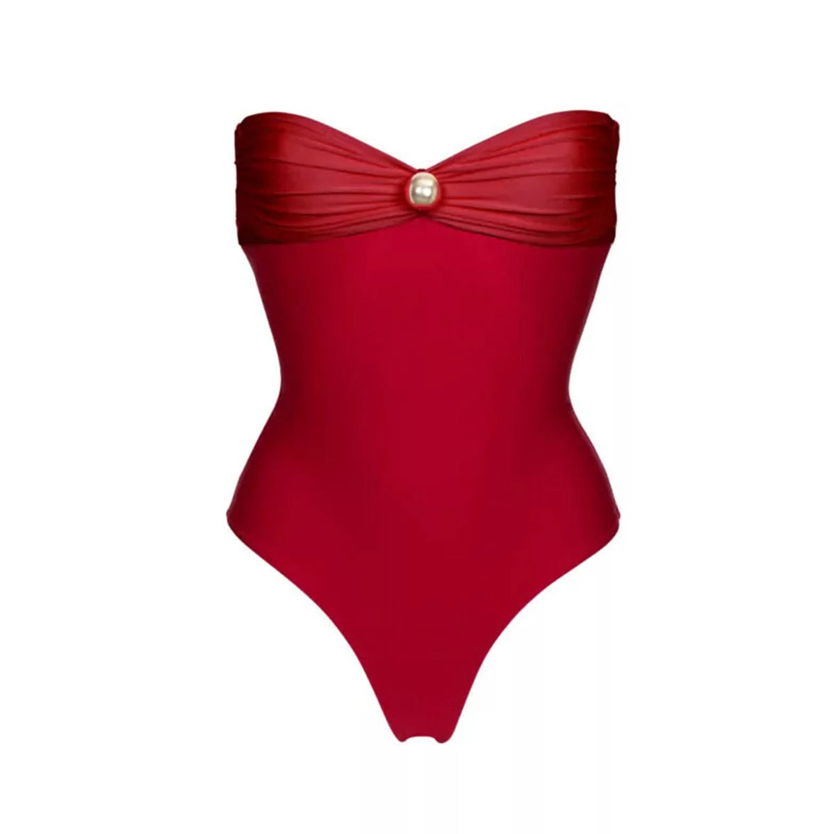 Women's Solid Colour One Piece Swimsuit Triangle Cut Sexy Skirt_voghion.com