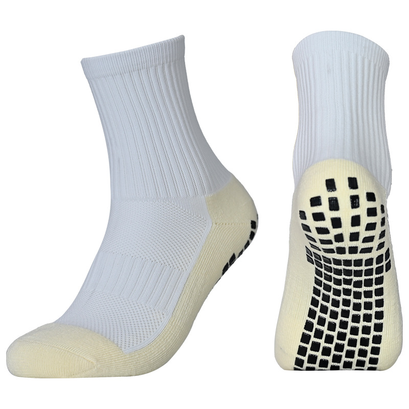 Solid Color Football Socks Men's Mid-Tube Training Non-Slip Football Professional Adult Thickeneded Towel Bottom Football Socks Short Socks
