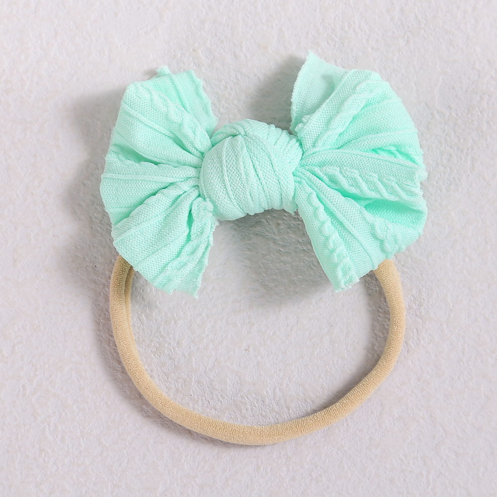 Faixa de cabelo para bebé em nylon com laço jacquard_voghion.com