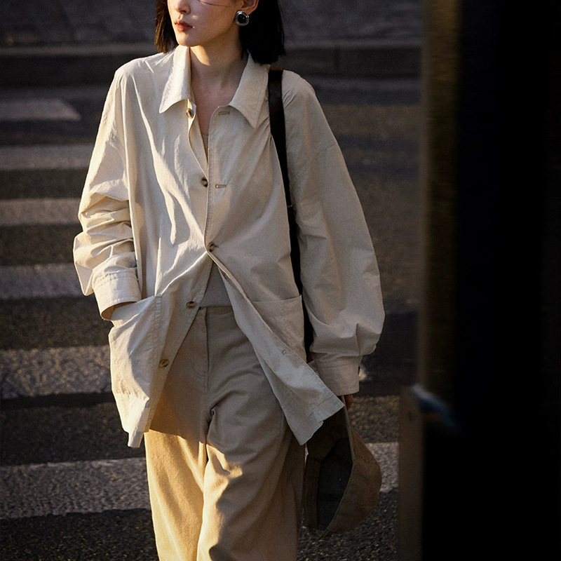 日系慵懒休闲宽松"纸片"外套 | 一手长翻领时髦外套26秋季新款女