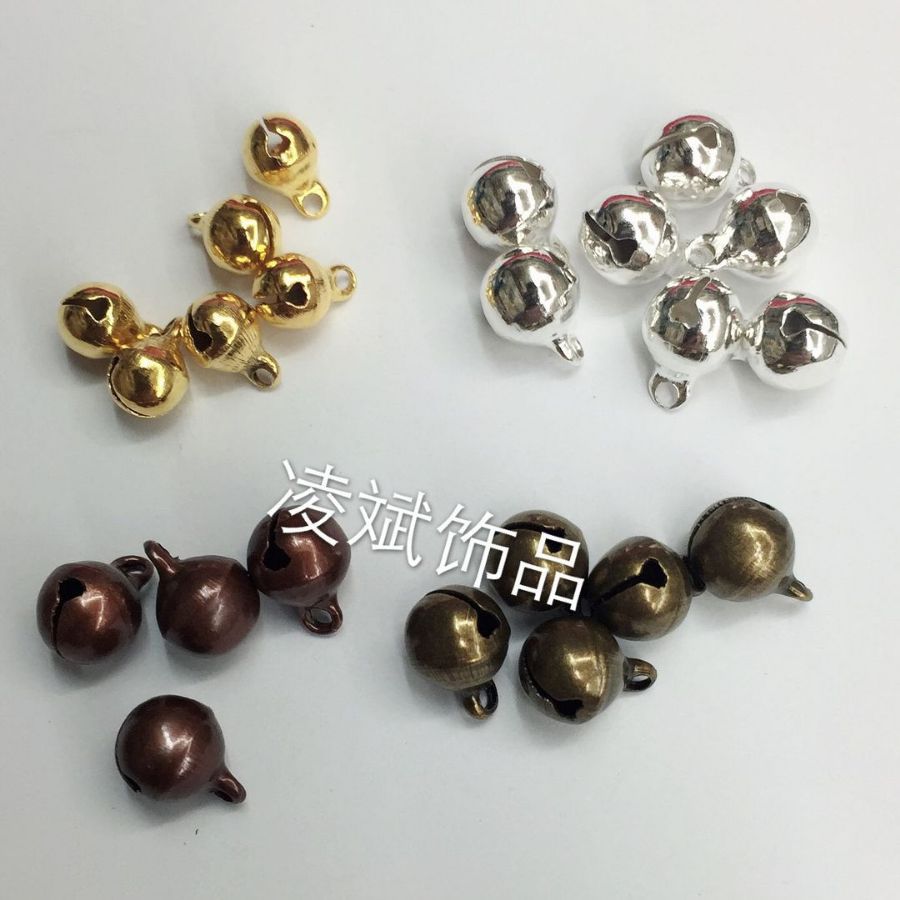 手工DIY材料多规格一字铜铃铛圆形铃铛宠物铃铛圣诞铃铛厂家直销