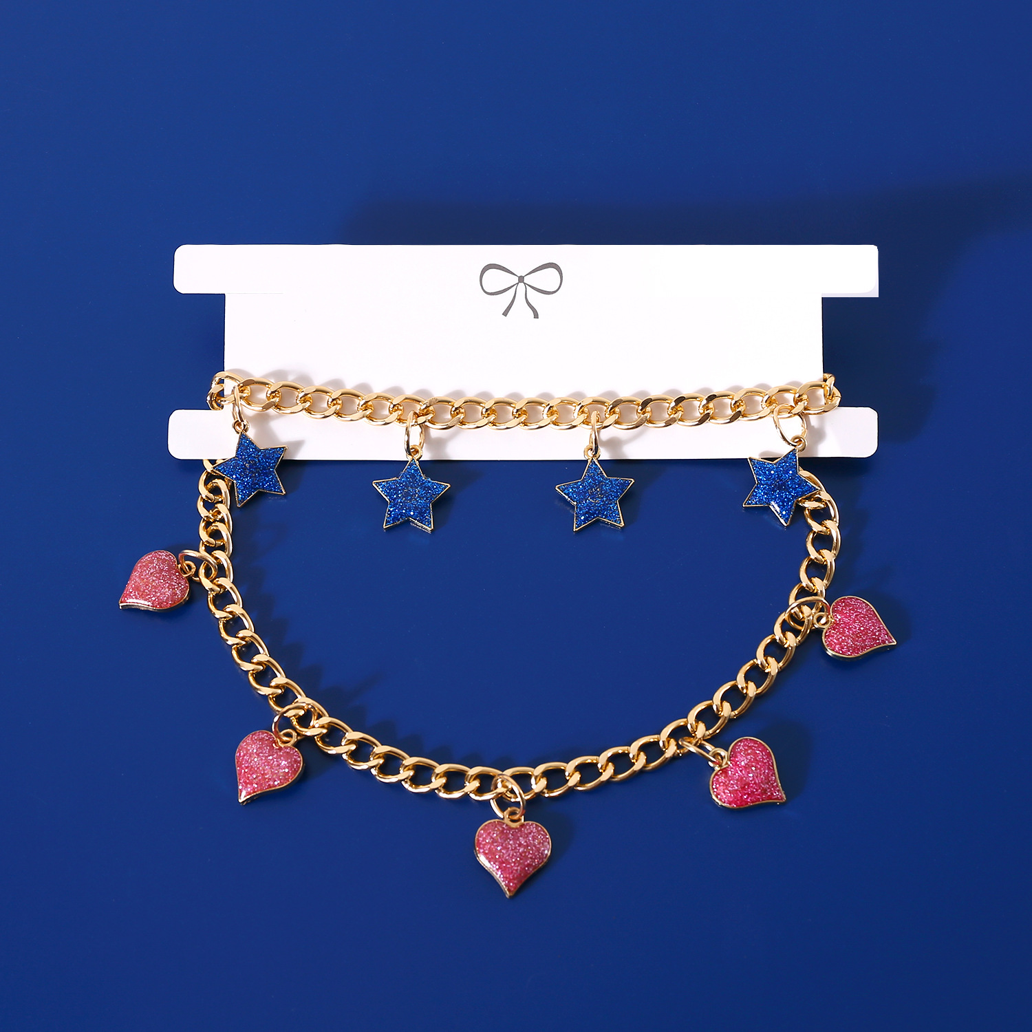 Comercio exterior mascotas collares de cadena de metal amor estrellas luna pendente gato perro collar accesorios collar