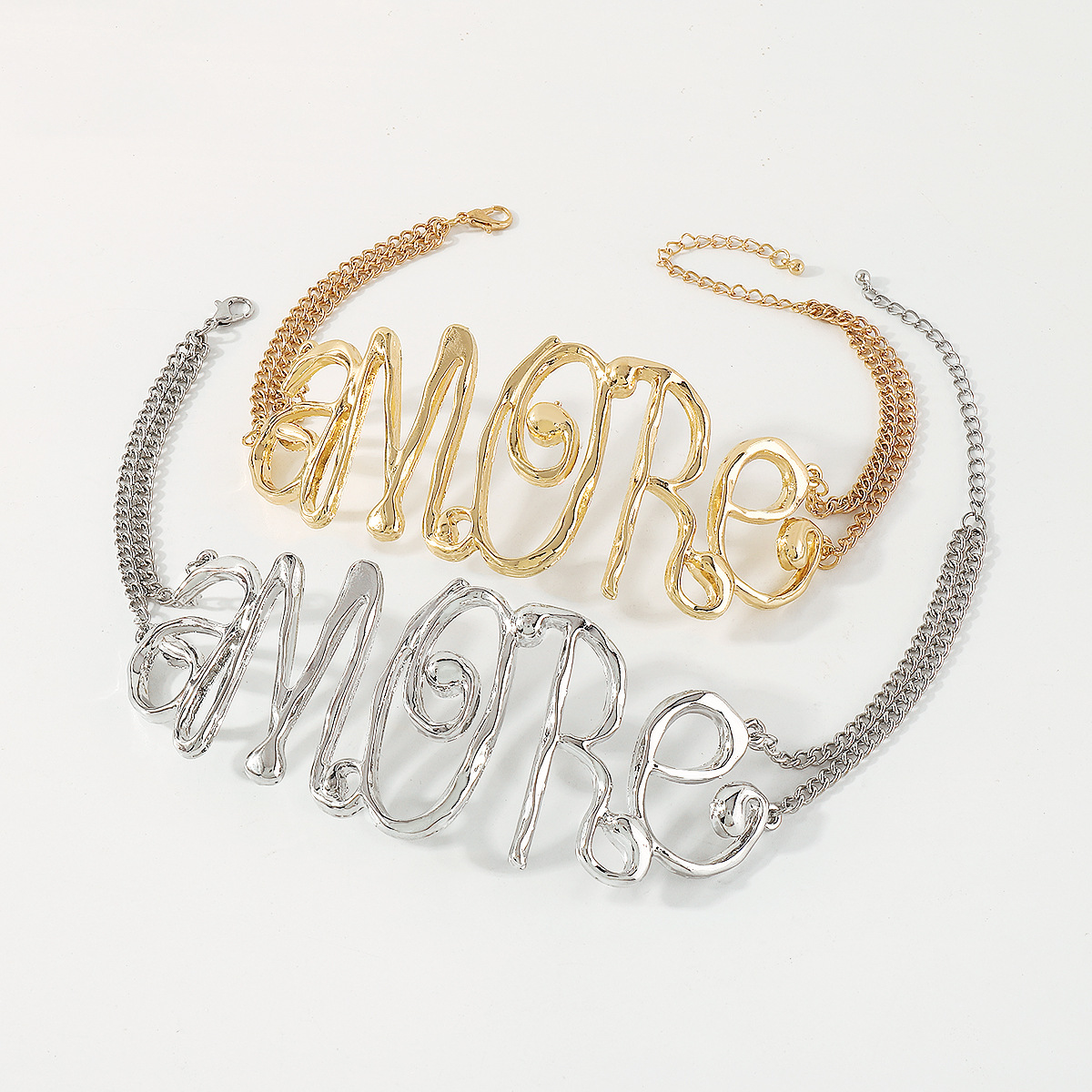 Alloy Material Geometric, Letter Pattern Women'S Gender Fashion Geometric Letter Alloy Choker Wholesale