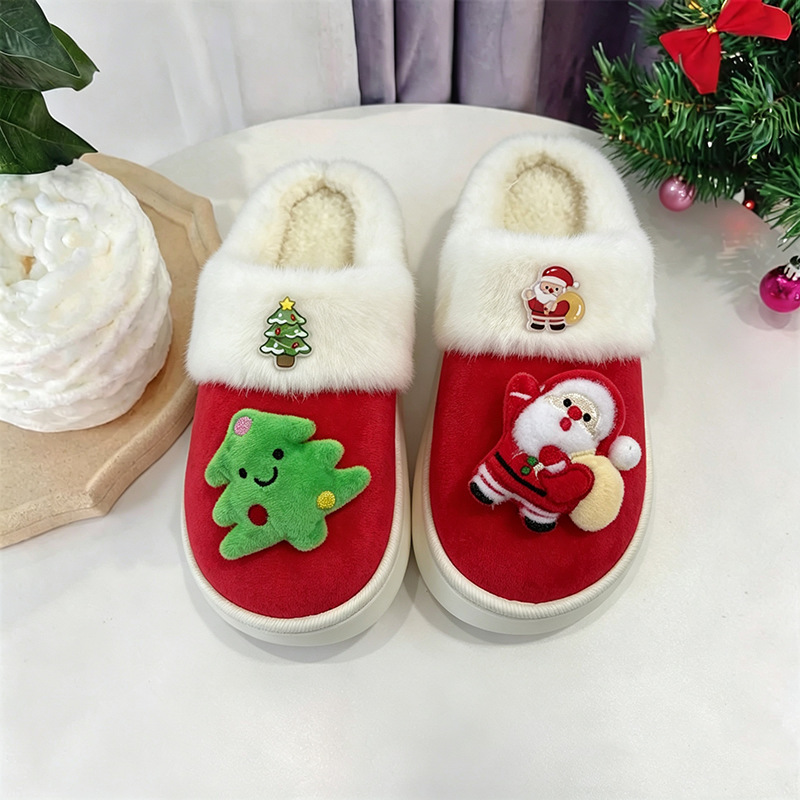 Christmas Cute Plush Slippers for Home Warmth and Comfort, Cartoon Couple Style Slippers for Men and Women, Winter Cotton Slippers Wholesale Christmas Cute Plush Slippers for Home Warmth and Comfort, Cartoon Couple Style Slippers for Men and Women, Winter Cotton Slippers Wholesale