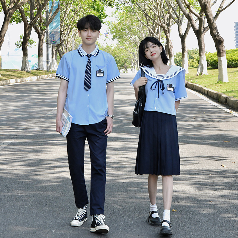 중학교 및 고등학생 셔츠 연인 의상 코러스 의상 졸업 사진 세트 학업 스타일 세트 세트 JK 유니폼