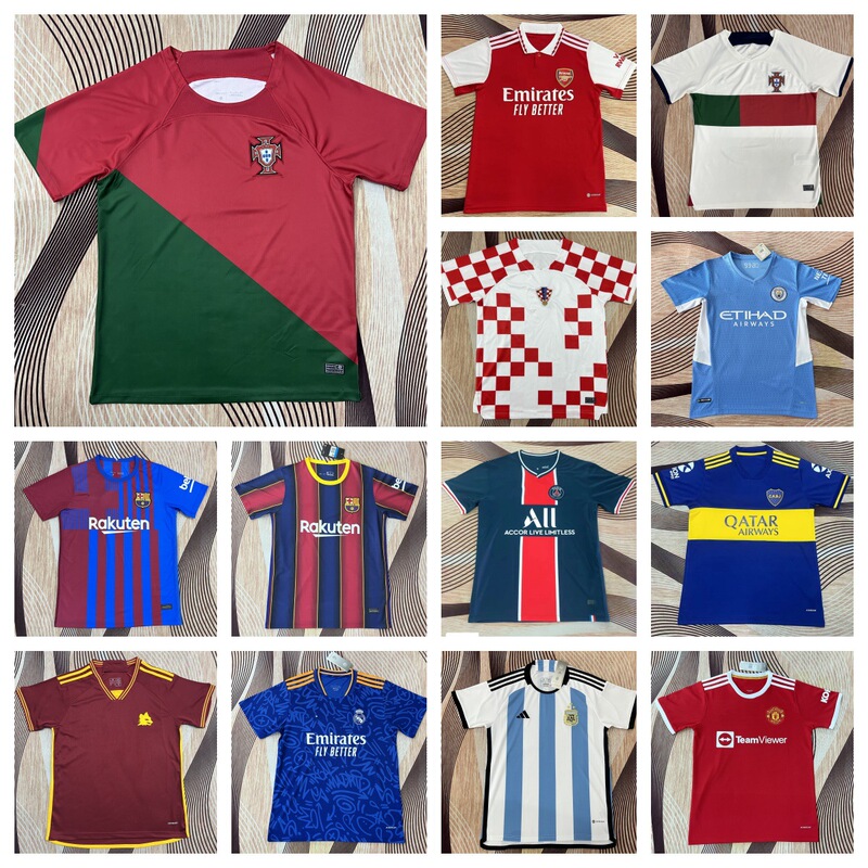 Football Uniforms and Jerseys 2223 Spain Portugal Santos Italy Brazil Clothing National Team Training Uniforms