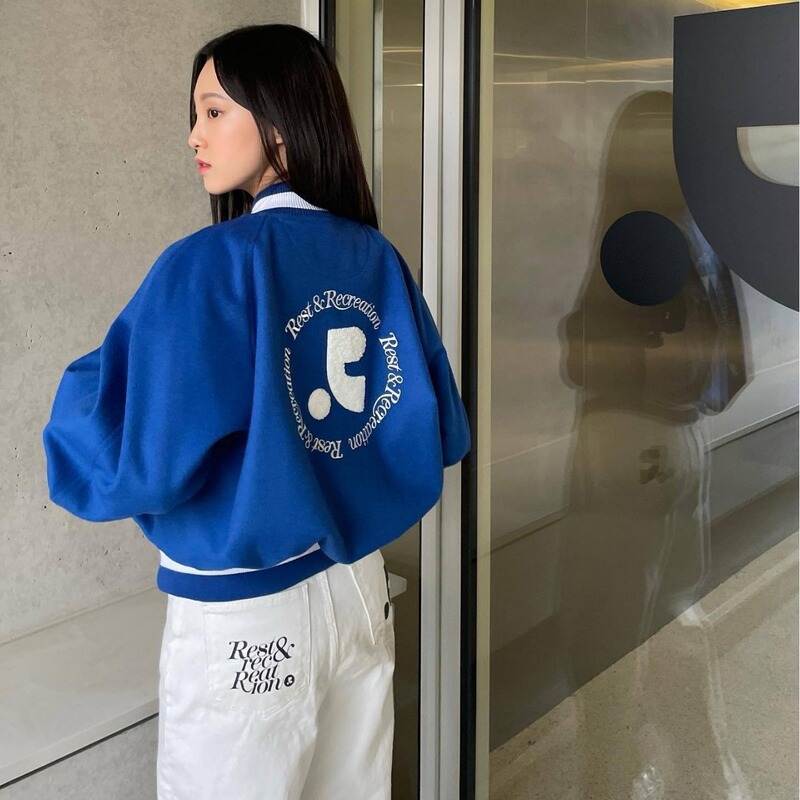 Korean Niche Fashion Brand 26 Spring New Woolen Baseball Jacket for Women with Rr Logo on the Back, Loose-Fitting Jacket Korean Niche Fashion Brand 26 Spring New Woolen Baseball Jacket for Women with Rr Logo on the Back, Loose-Fitting Jacket