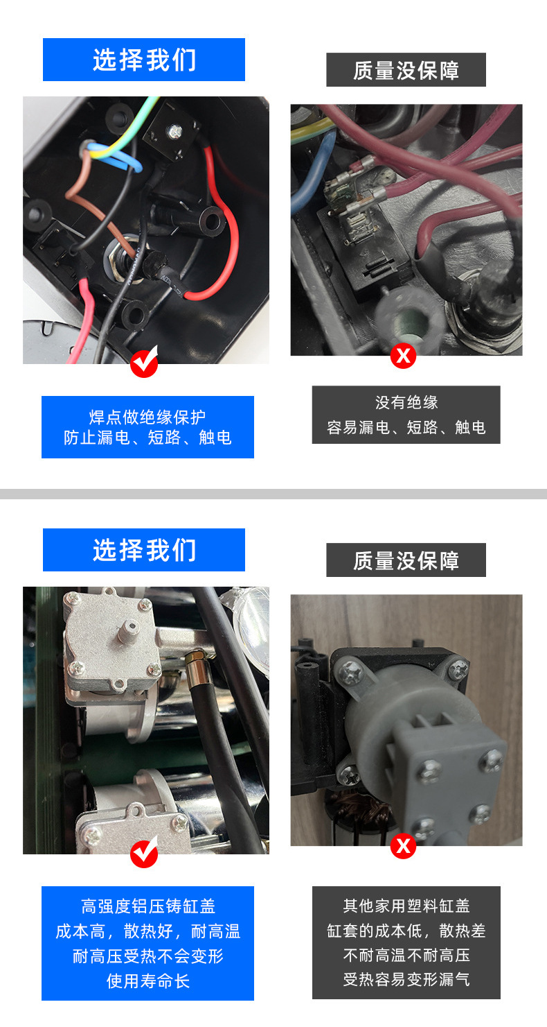 Manufacturers supply car air pump 220V GB plug double cylinder air pump tire metal air pump