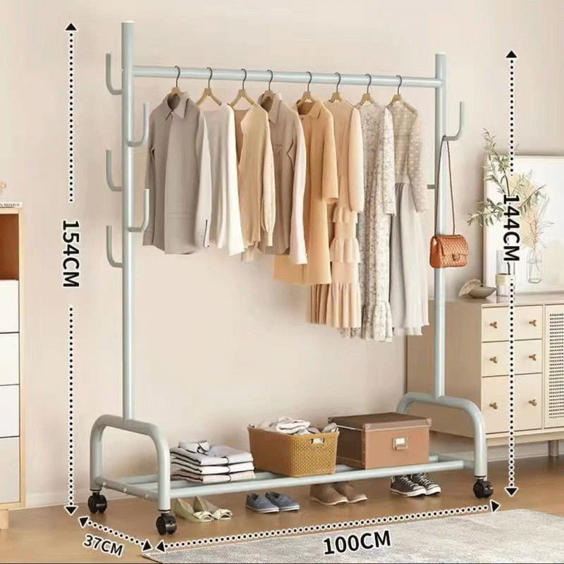 Tendedero, piso, piso, tendedero interior, balcón, dormitorio, ropa colgante, perchero simple de un solo poste para el hogar image 12