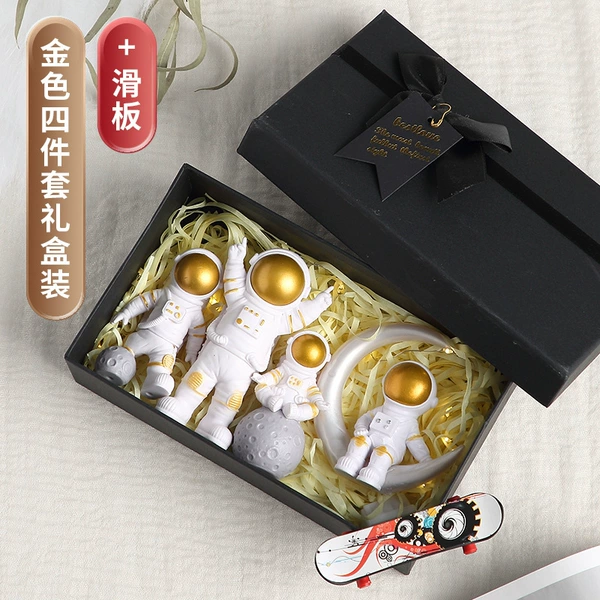 Golden set, gift box, skateboard