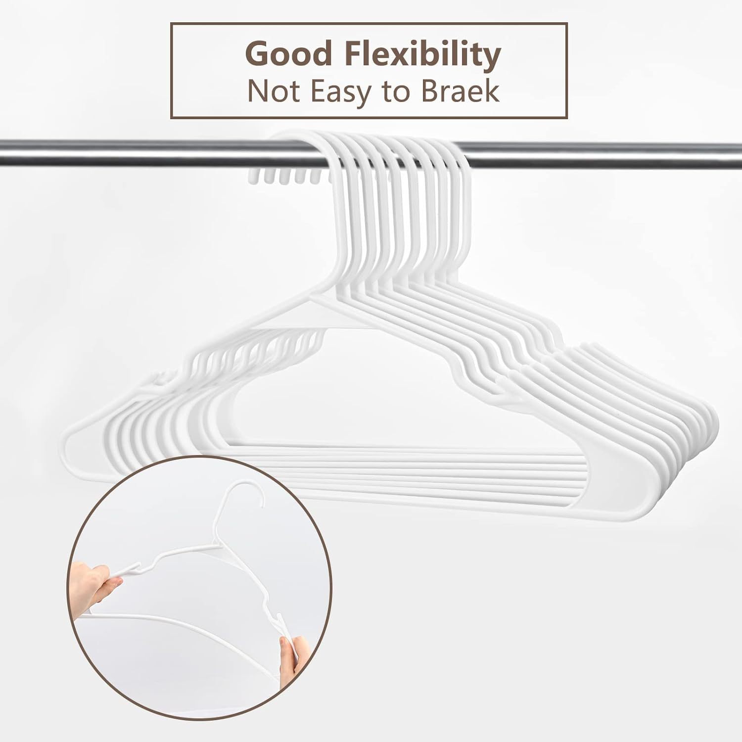 cross-border amazon e-commerce black and white round tube plastic wet and dry new pp hanger storage fantastic clothes hanger