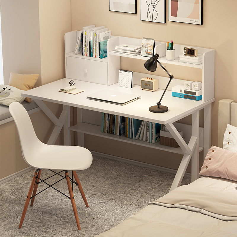 Escritorio de computadora escritorio simple estantería integrada Escritorio de oficina y silla combinación estudiante de escuela secundaria estudio MESA chica dormitorio