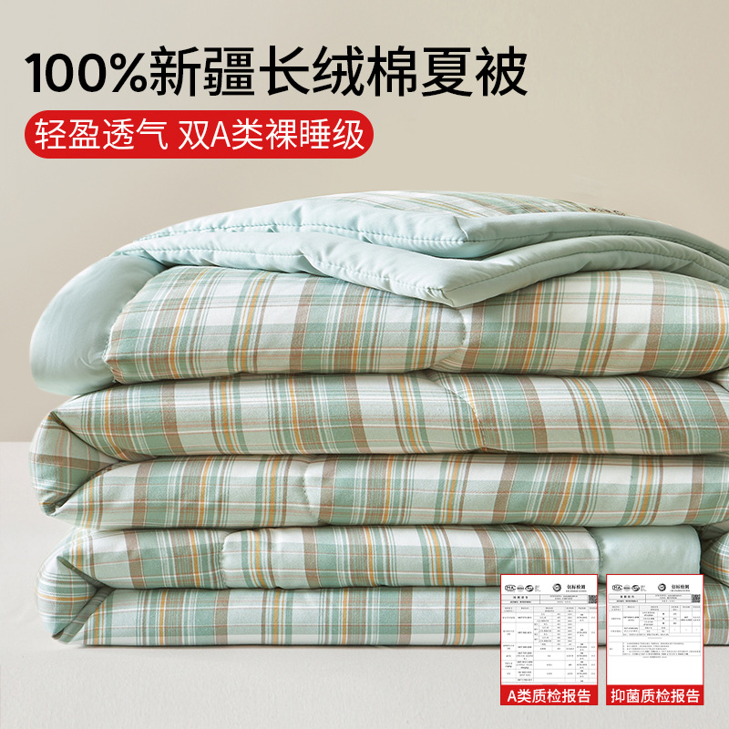 Edredón de verano de algodón de Xinjiang Edredón de aire acondicionado Edredón fresco de verano edredón fino dormitorio individual cama doble edredón núcleo lavable a máquina