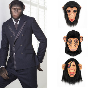 [Cross-border Amazon] "Rise of the Planet of the Apes" Caesar Orangutan Latex Mask Simulation Animal No Copyright Issue