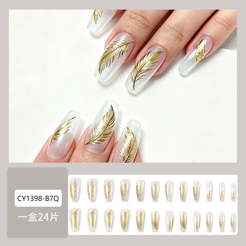 Uñas de uñas largas portátiles Parche de uñas postizas desmontables Sensación de alto nivel Venta al por mayor de uñas portátiles de venta caliente transfronterizas