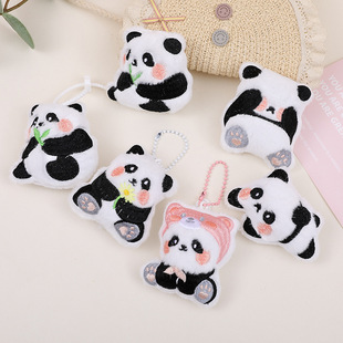 Cute Plush Panda Woven Mini Small Bag Women's New Woven Bag Stynew Style All-match Handheld Mobile Phone Bag