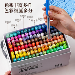 高檔禮盒裝丙烯馬克筆學生繪畫水彩筆套裝不透色軟頭直液式丙烯筆