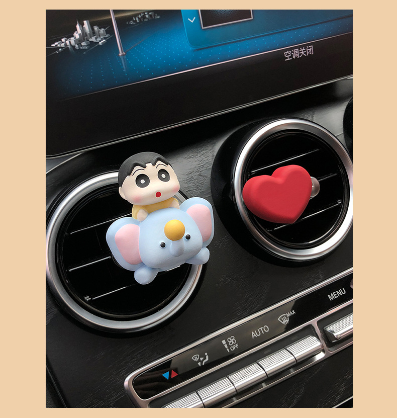 Cute auspicious small new car aromatherapy car air outlet decoration products expansion incense stone car accessories ornaments wholesale
