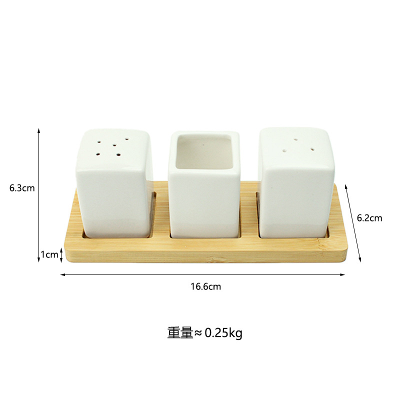 Consumidor de cerámica creativo condimento set restaurante hotel servilletas cocina peppermint aceite de sal azúcar frasco doméstico