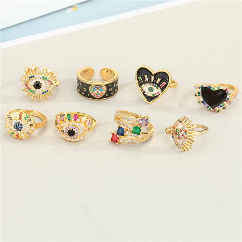 Fashion Creative Devil's Eye Open Ring display picture 1