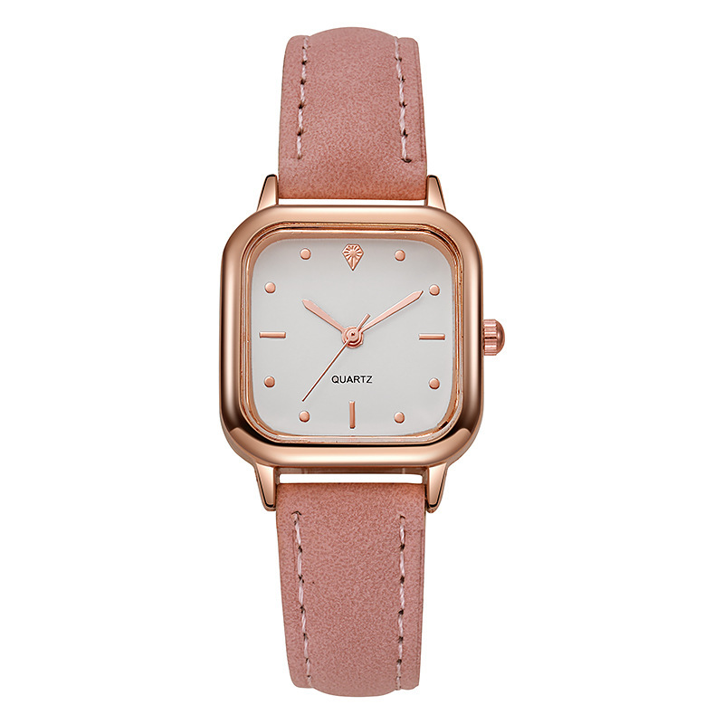 Small Square Shaped Simple Casual Ins Style Niche Light Luxury Big Temperament Quartz Belt Women's Watch_voghion.com