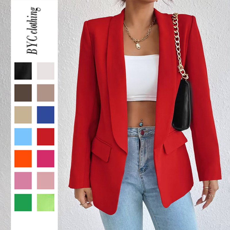 2026 New Red Small Suit Jacket for Women, Versatile for Commuting in Spring and Autumn, Wholesale, Fashionable and Unique, Ample Supply