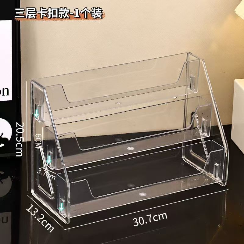 Soporte de exhibición de bar, papel de color, tarjeta de mano, estante de tarjetas, caja de almacenamiento de exhibición de mijo acrílico transparente