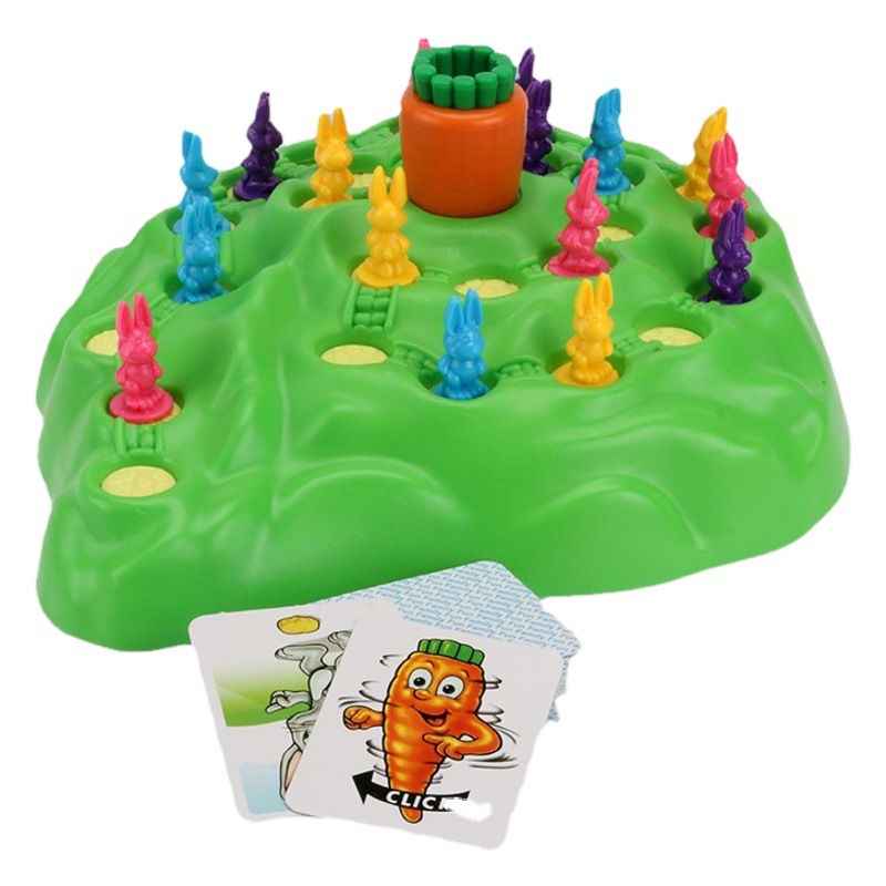 Juego de trampa de conejo juguete de ajedrez actualización con mapa tortuga conejo carrera a campo travieso defensa rábano juego de mesa educativo para niños