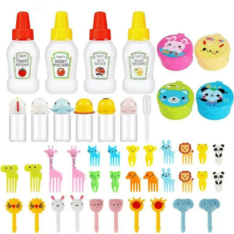 Креативный набор вилок для фруктов с героями мультфильмов, детские милые пластиковые вилки для фруктов с животными, бытовые вилки для закусок, вилки для торта, обеда