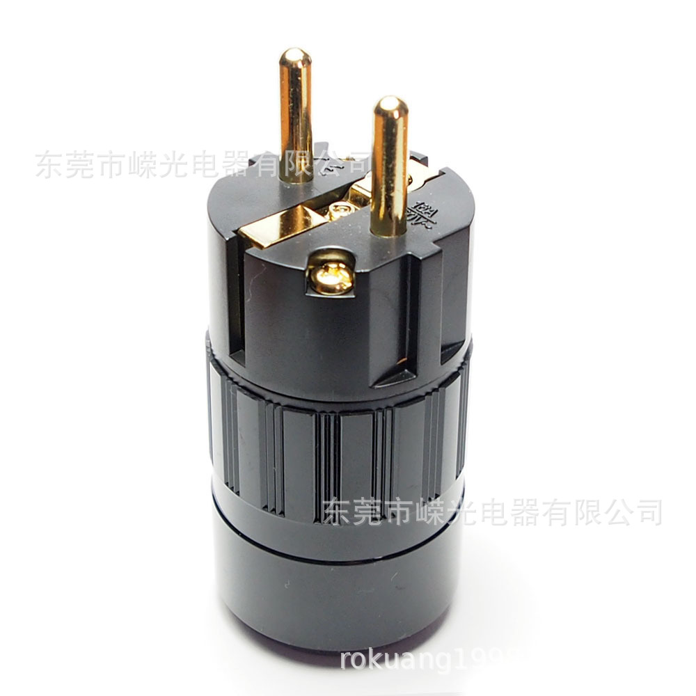 NO.:GP Schuko镀金音响插头 镀金/镀银/镀铑德规镀金音响头