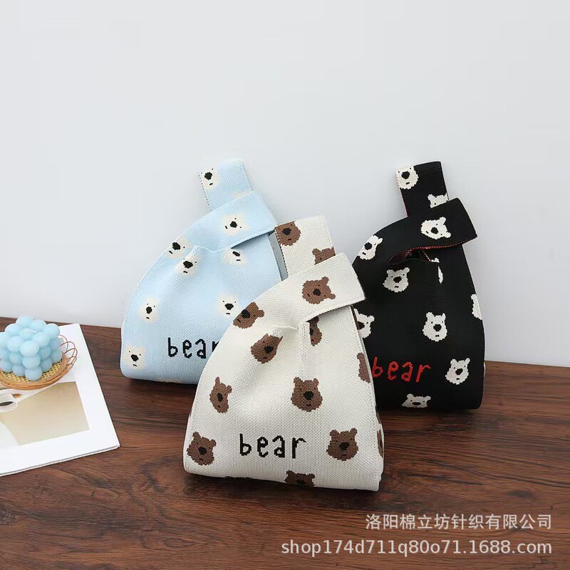 Happy candy bag birthday party full month one hundred days baby companion gift bag practical knitted bag hand bag gift bag