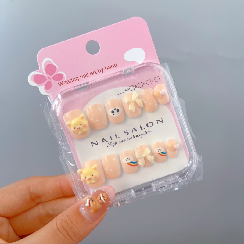 Niños que usan uñas niñas cortas 2025 nuevo estilo de alta sensación pegatinas de uñas no tóxicas y inodoras pegatinas de uñas especiales para niñas