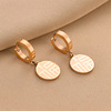 Golden earrings stainless steel, jewelry, European style, does not fade, pink gold, wholesale