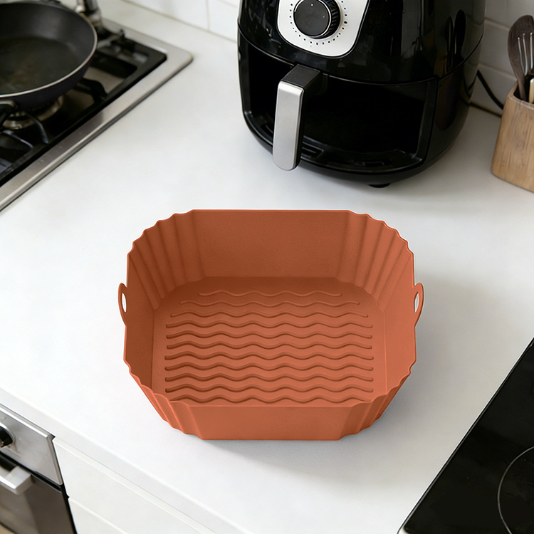Amazon explosivo aire frito plato de horneado de silicio grado alimenticio resistente a altas temperaturas almohadilla de horneado de aire doméstico